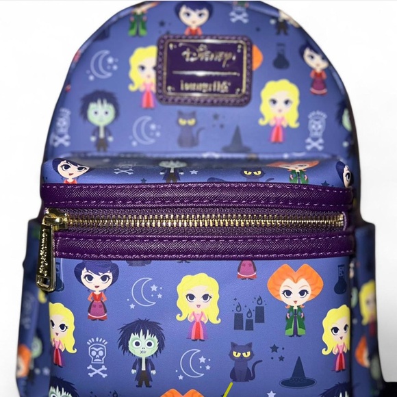 Loungefly Handbags - Loungefly Disney Hocus Pocus Character Chibi All Over Print Mini Backpack NWT
